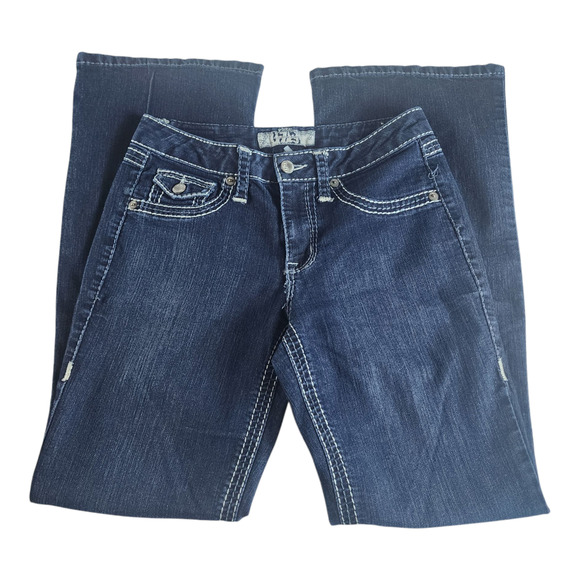 Exclusive Denim Denim - 17/21 Exclusive Dark Denim Jeans Thick Stitch Flare Leg Women's Size 6